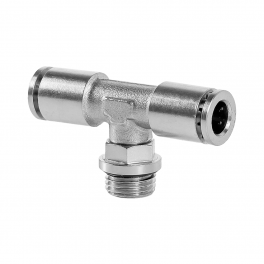 QM-AT-06-G18 Фитинг тройник T-образный, 6мм x 6мм x G 1/8 (наруж.резьба)