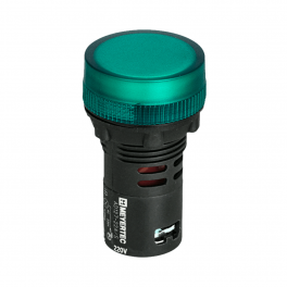 Сигнальная LED лампа, зеленый, 220V AC IP65 MT22-SA63